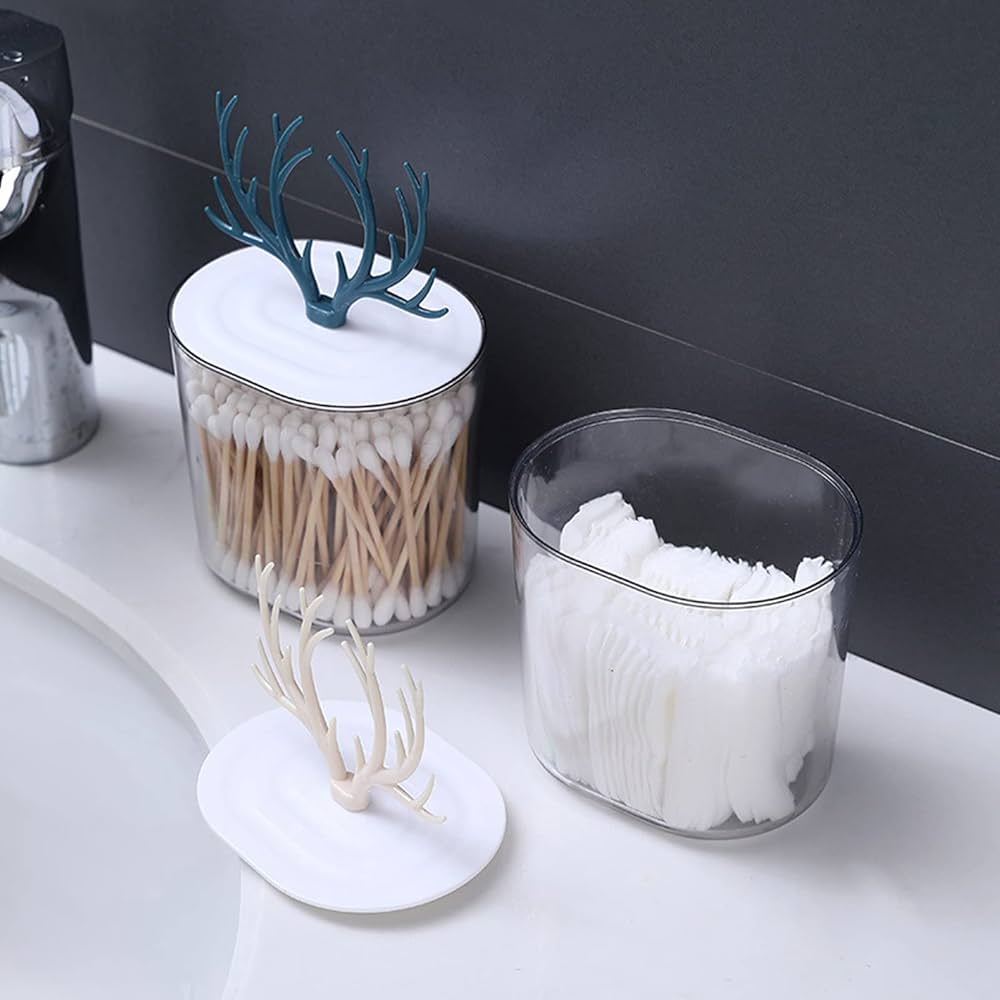 Creative Antler Cotton Swabs Container, Creative Jewelry Holder Organizer Box, Cotton Pad Q-Tip Organizer Creative Antler Cotton Swabs Container, Creative Jewelry Holder Organizer Box, Cotton Pad Q-Tip Organizer